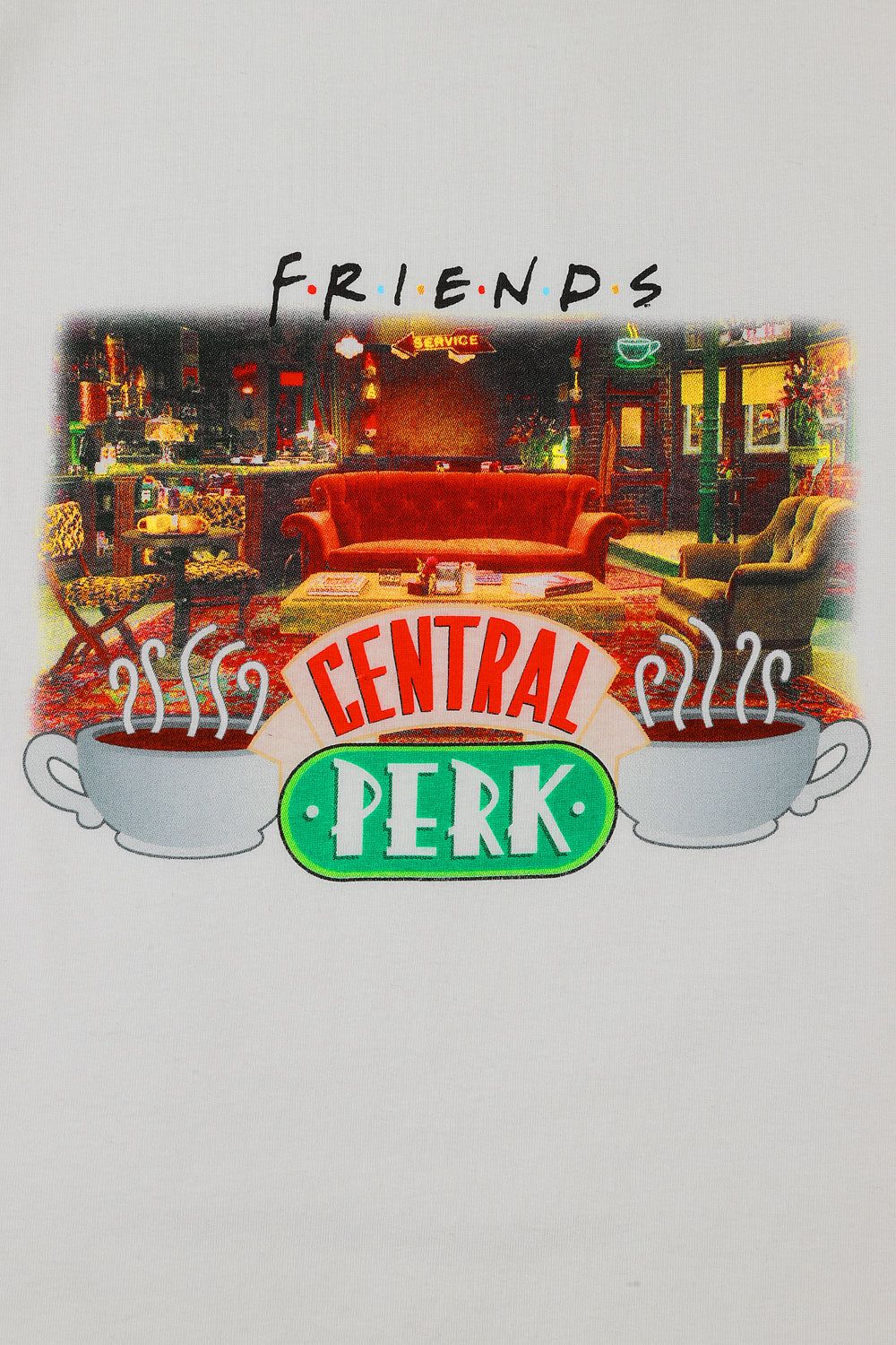 FRIENDS Central Perk Pyjamas for Ladies Cafe TV Show Kids PJ Set Black White - Pyjamas.com