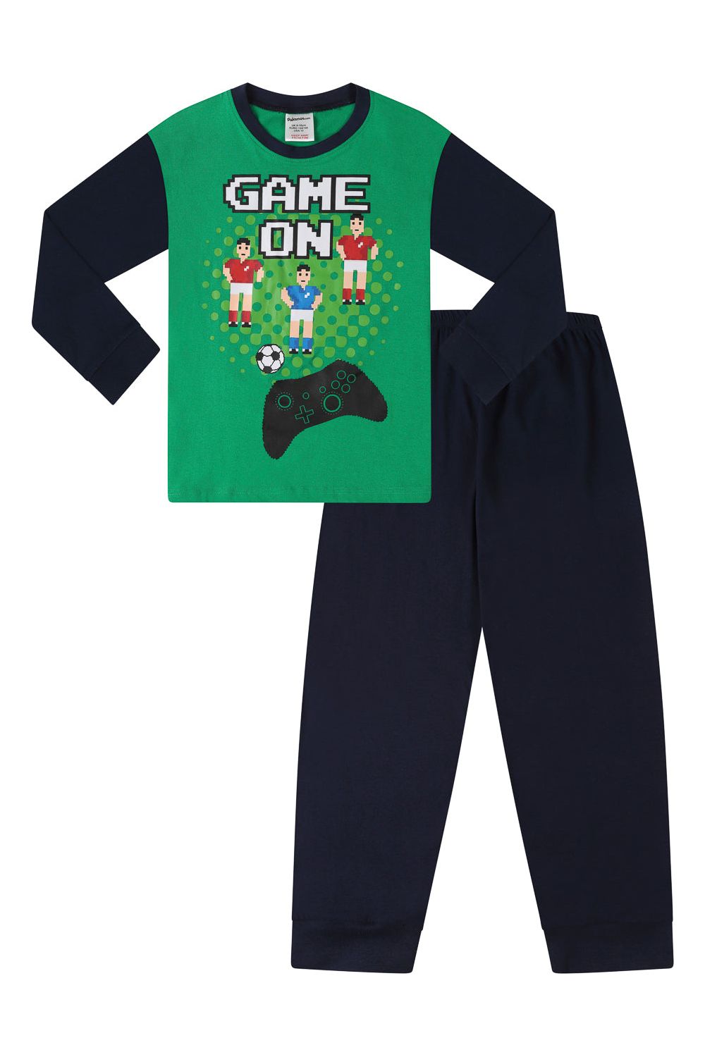 Boys Retro Game on Football Long Pyjamas - Pyjamas.com