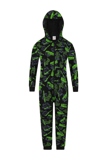 Boys Gaming Mode Activated Controller Sleepsuit Gamer All In One Cotton - Pyjamas.com