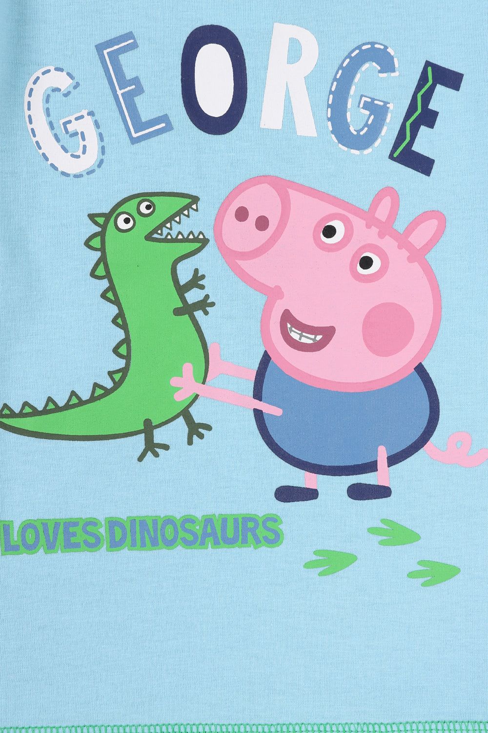 Boys Peppa Pig 'Loves Dinosaur's' Short George Pyjamas - Pyjamas.com