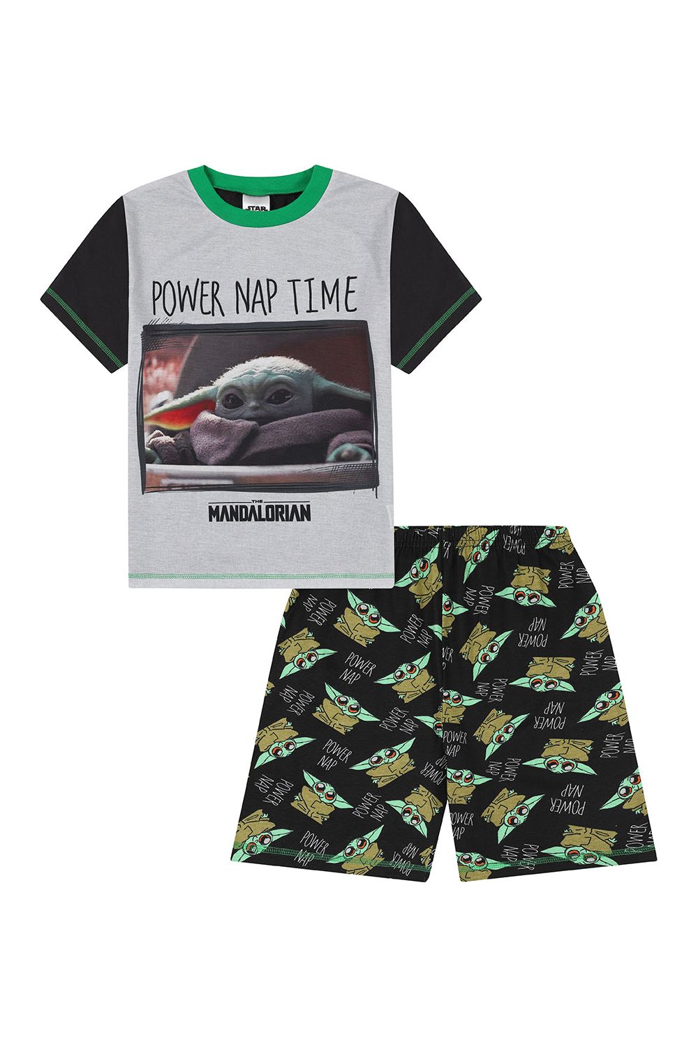 Boys' Star Wars Baby Yoda The Mandalorian Power Nap Short Pyjama Set - Pyjamas.com