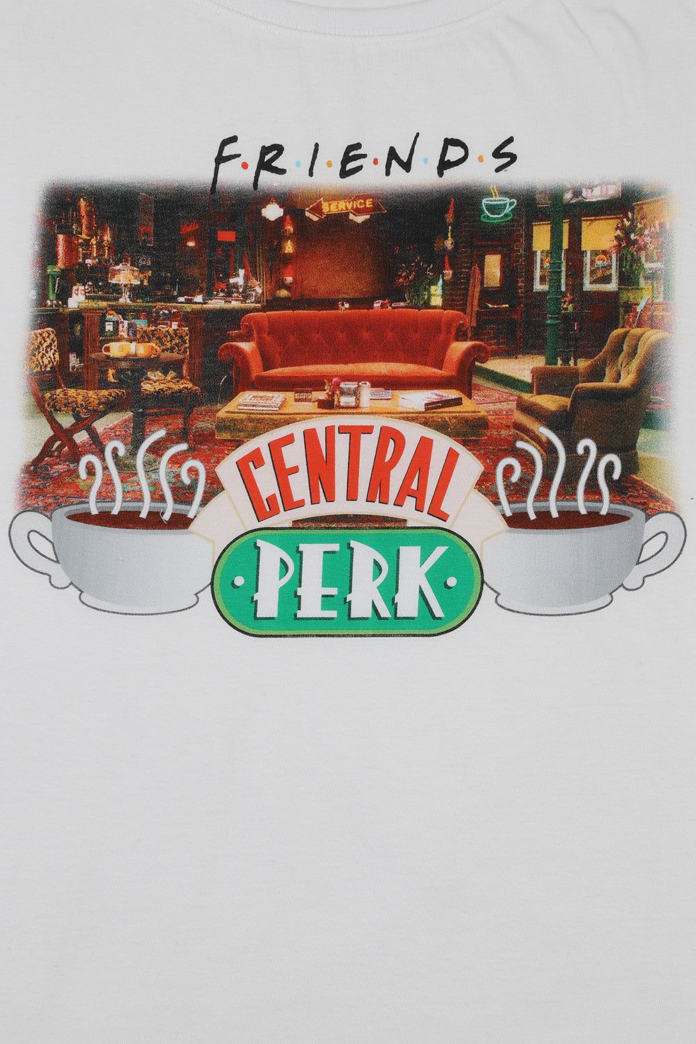 FRIENDS Central Perk Short Pyjamas for Girls Cafe TV Show Kids PJ Set Black White - Pyjamas.com