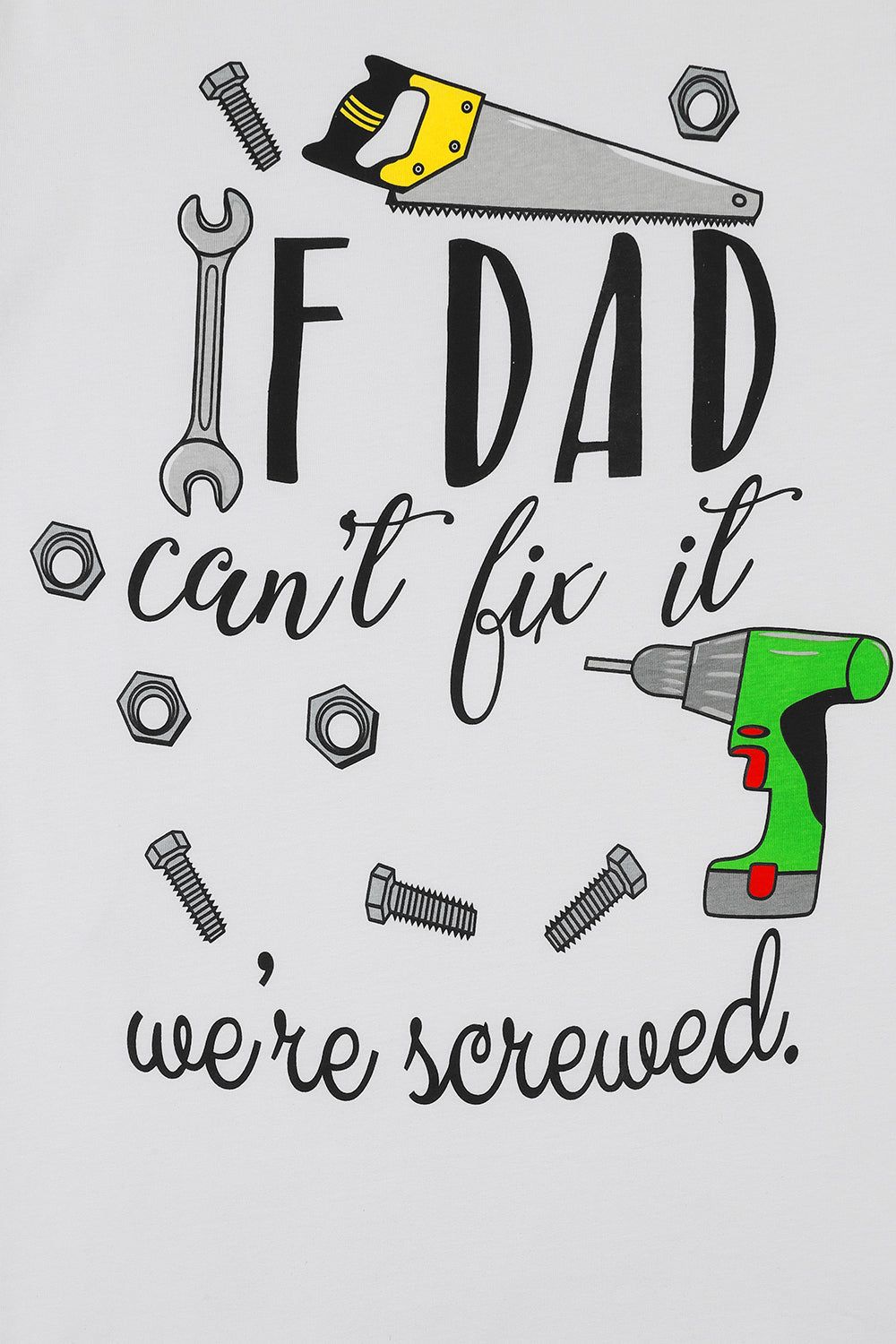 Mens 'If Dad Can't Fix It We're Screwed' Short Pyjamas Fathers Day - Pyjamas.com