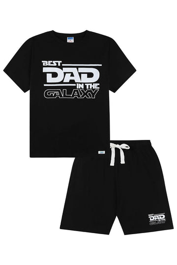 Mens 'Best Dad In The Galaxy' Short Pyjamas Fathers Day - Pyjamas.com