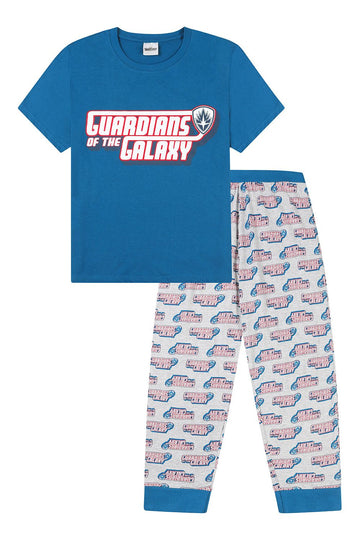 Mens Blue Guardians Of The Galaxy Marvel Long Pyjamas