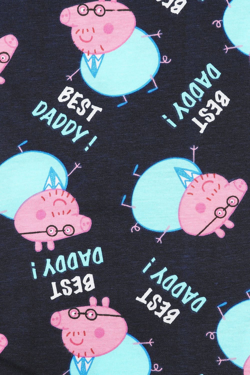 Mens Peppa Pig George Pig Daddy Pig Best Daddy Lounge Pants Blue