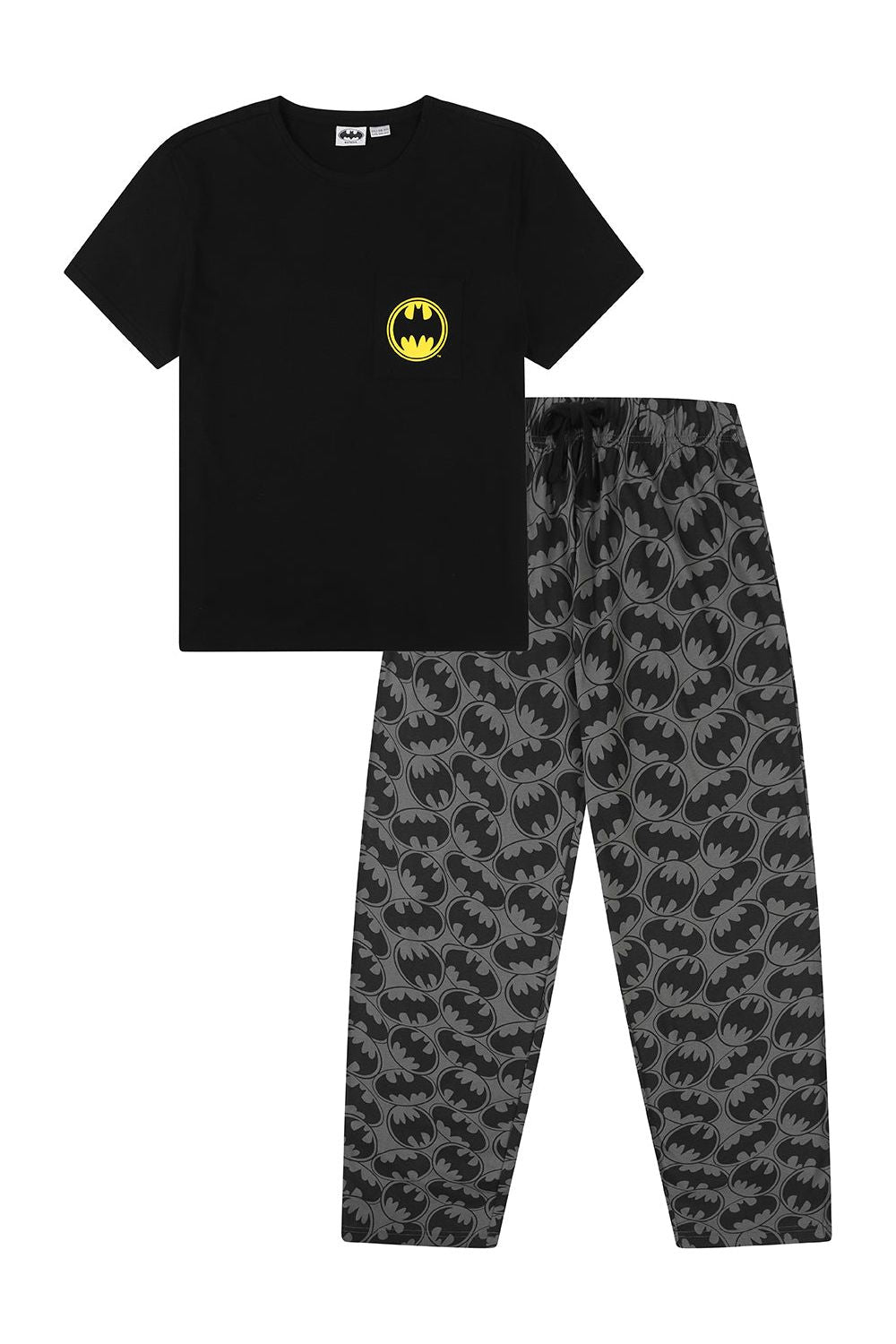 Hm Batman Pyjamas Mens Official Batman Black Long Pyjamas