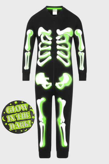 Skeleton Glow In The Dark Sleepsuit Unisex Pyjamas