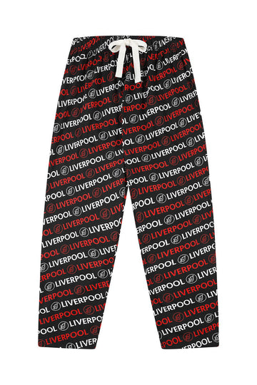 Mens Liverpool Black And Red Lounge Pants