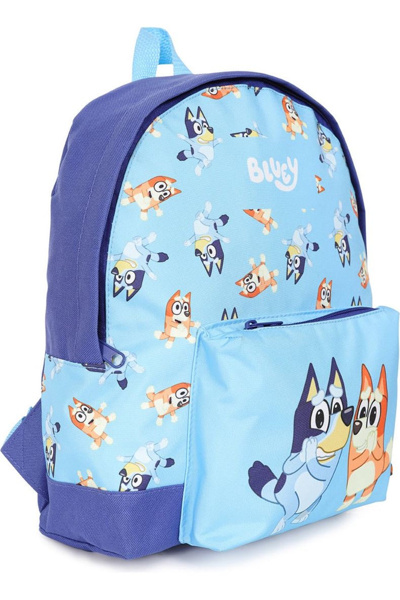Official Bluey And Bingo Children's Backpack, Kids Backpack, Schoolbag, Rucksack Blue