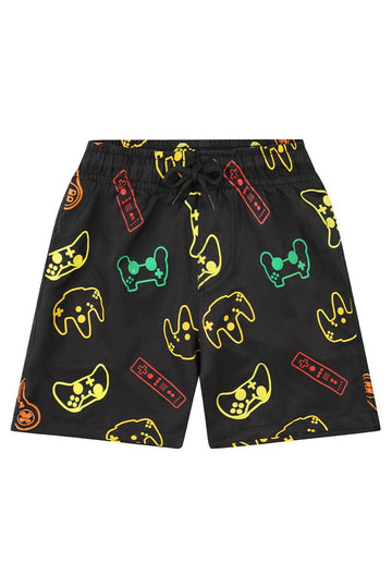 Boys Multi-coloured Controller Design Swimming Trunks, Swim Shorts