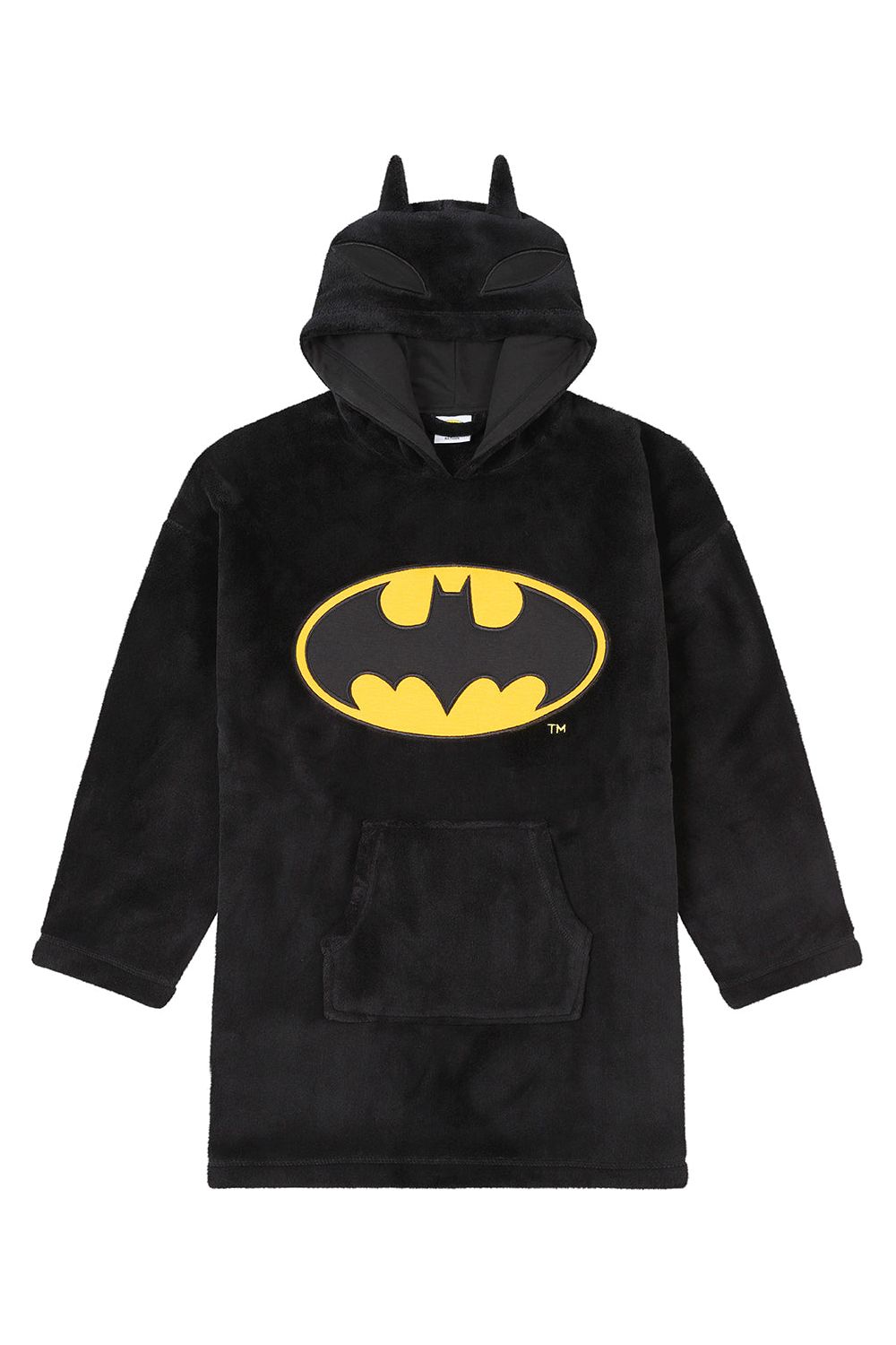 Coperta Con Cappuccio Batman DC Comics Per Bambini – Pile Oversize Morbida, Nera, Unisex