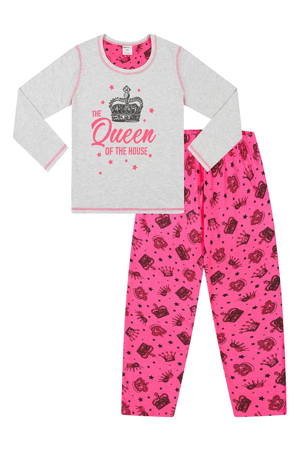 Pyjama Queen The King and Queen of the House Matching Family Long Cotton Pyjamas