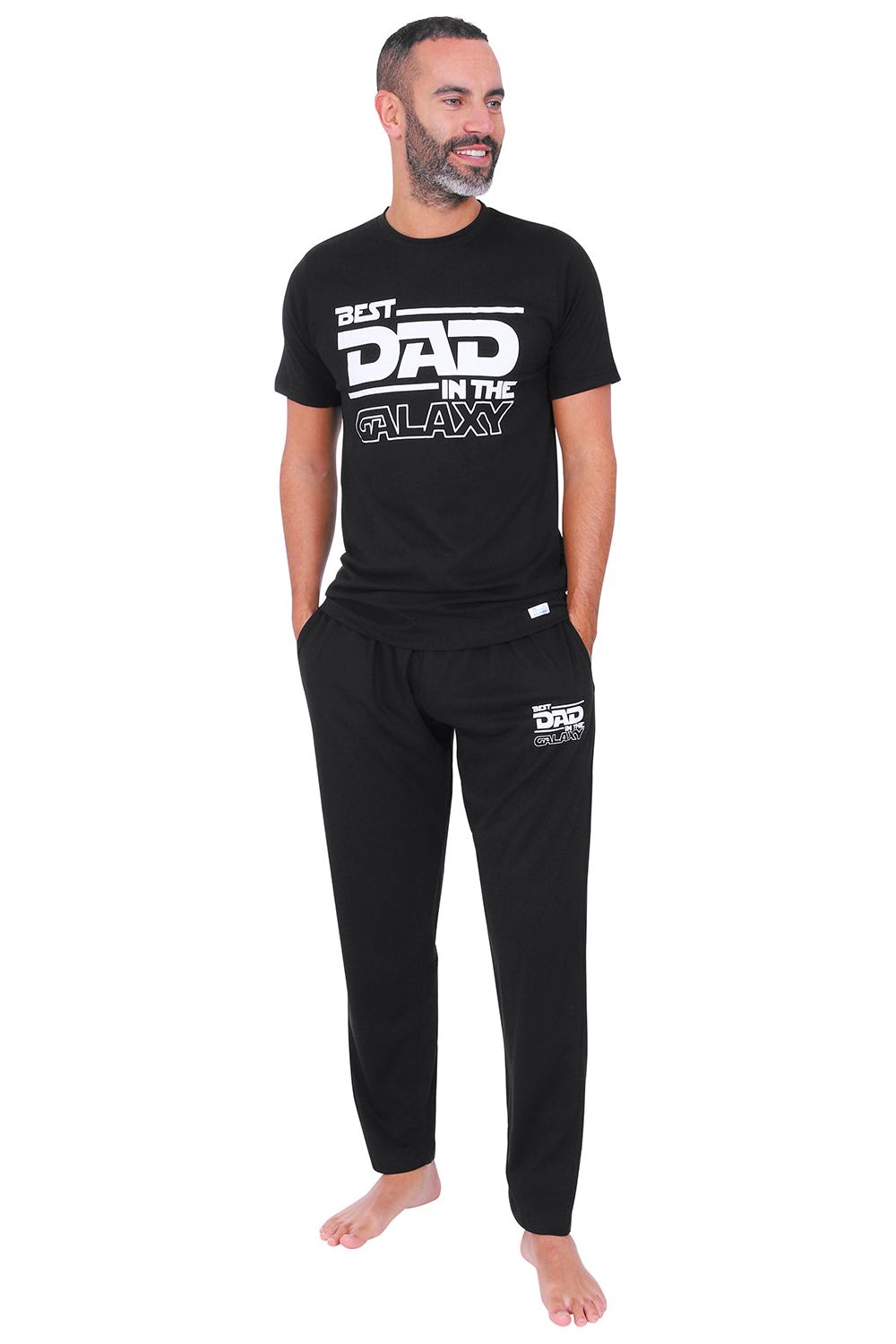 Mens 'Best Dad In The Galaxy' Long Pyjamas Fathers Day