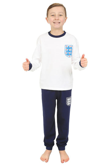 Official Kids The FA England Football World Cup Long Pyjamas Cotton Boys Girls