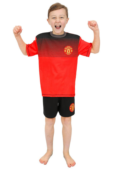 Boys Manchester United FC Black Short Pyjamas