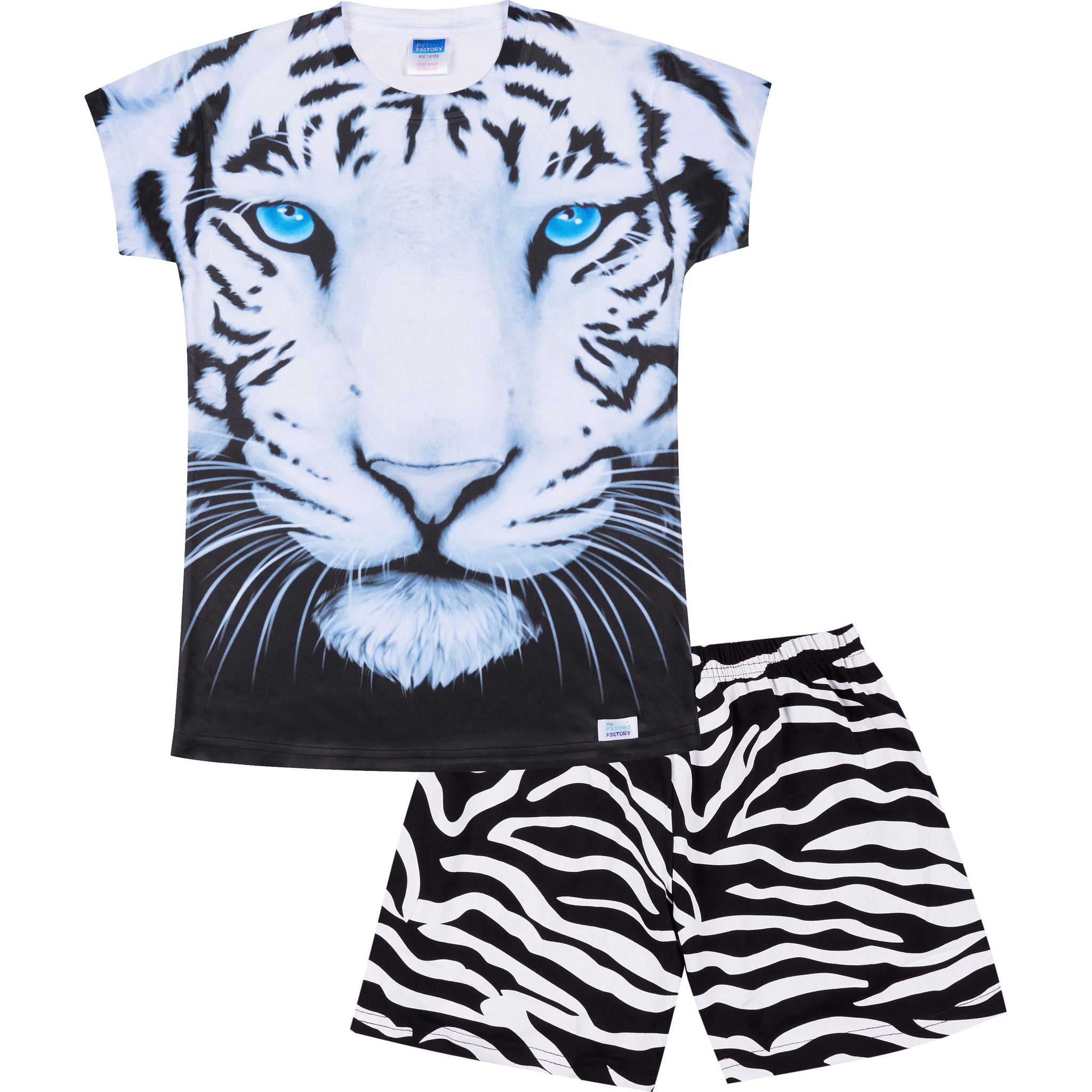 3D Style Tiger Short Pyjamas