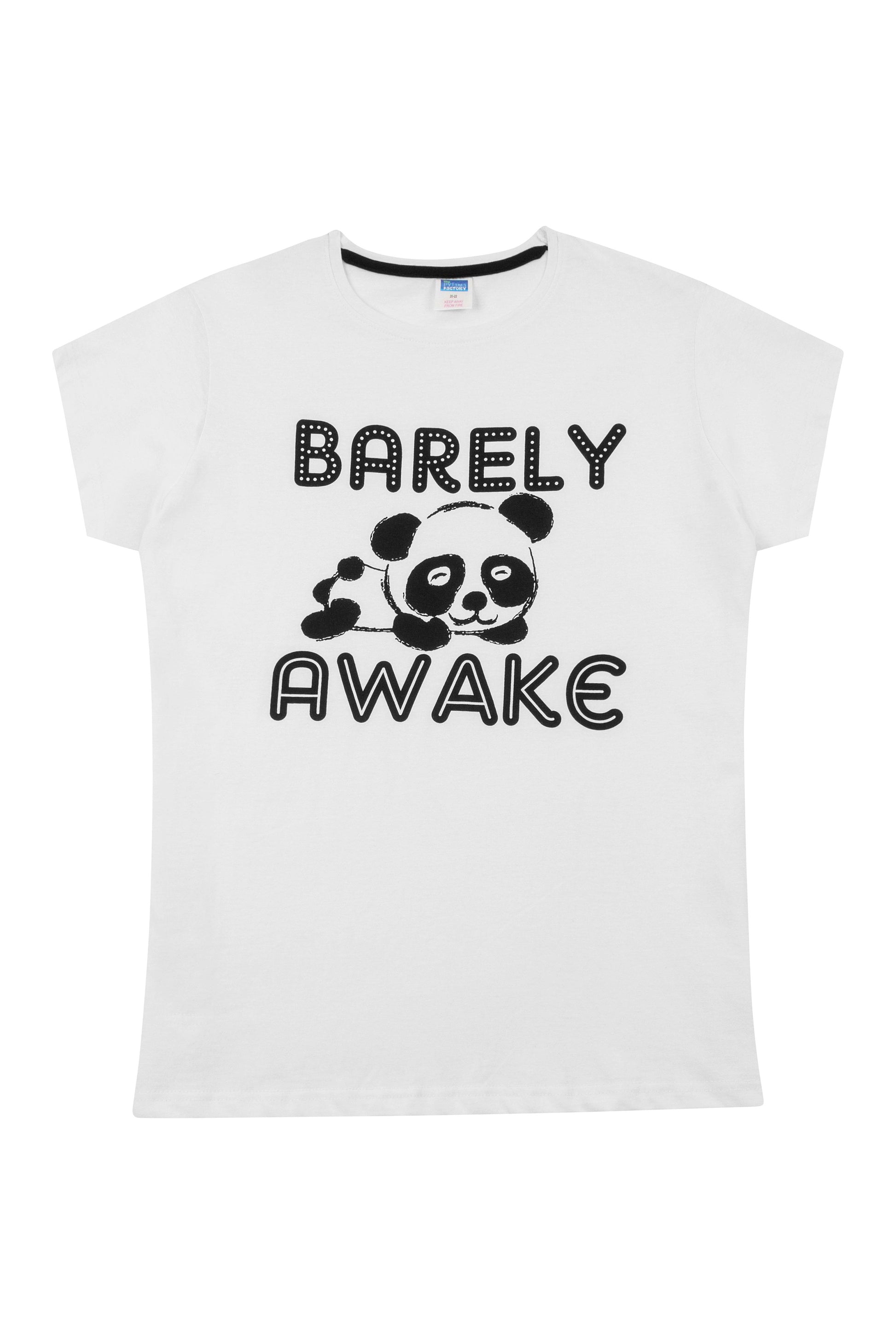 Ladies Barely Awake Panda Short Pyjamas - Pyjamas.com