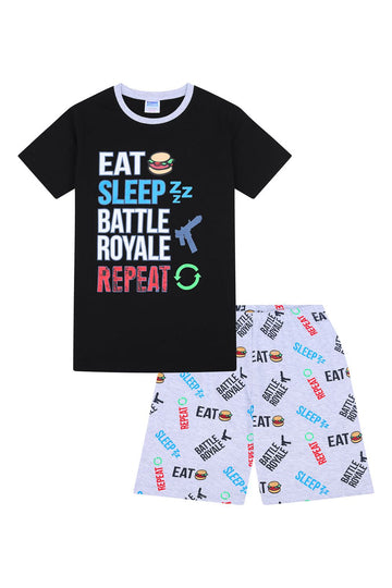 Eat Sleep Battle Royale  Repeat Short Pyjamas - Pyjamas.com