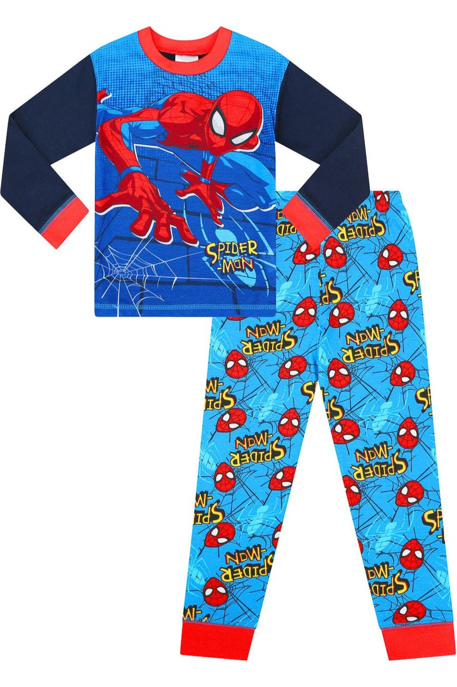 Boys Spiderman Long Pyjamas - Pyjamas.com