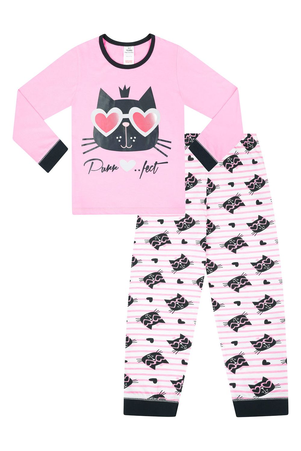 Purrfect Love Cat Long Pyjamas - Pyjamas.com