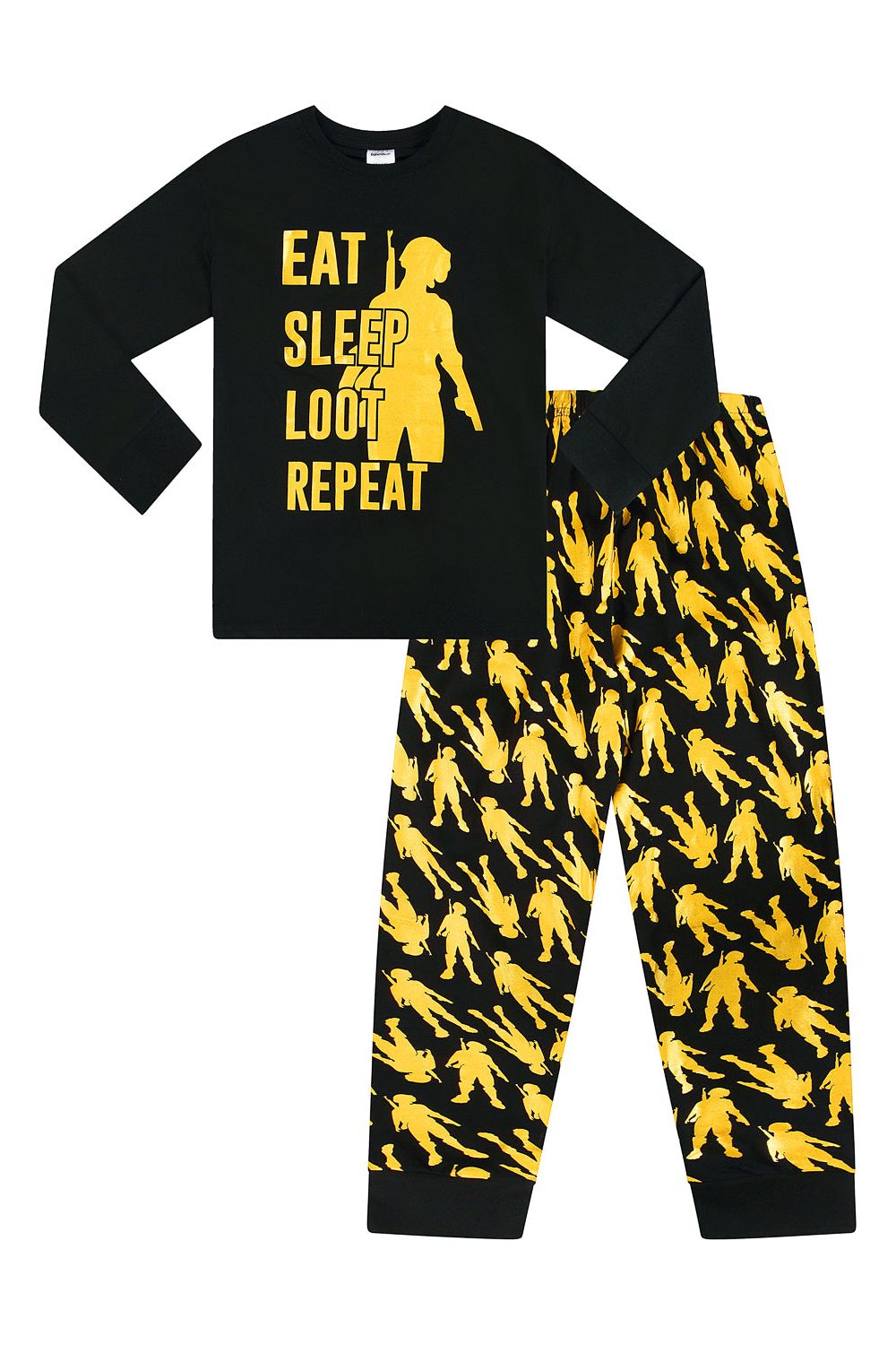 Eat Sleep Loot Repeat Woven Leg Gaming Pyjamas - Pyjamas.com