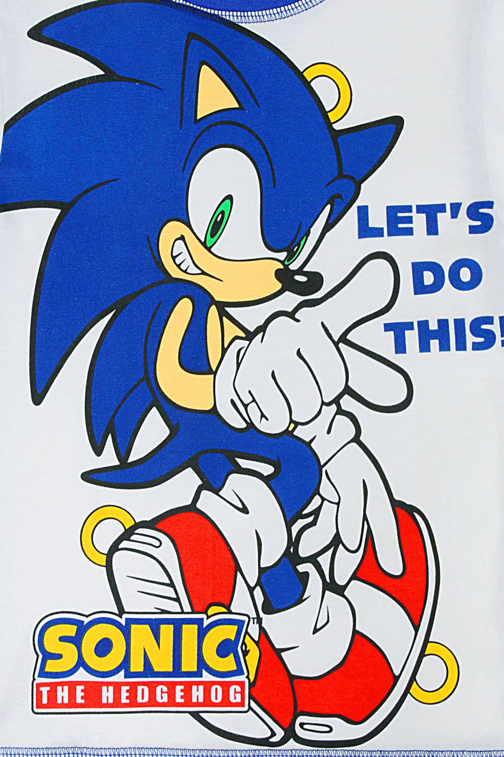 Sonic The Hedgehog Long Blue White Pyjamas - Pyjamas.com