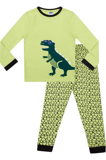 Boys Dinosaur T-Rex Long Pyjamas