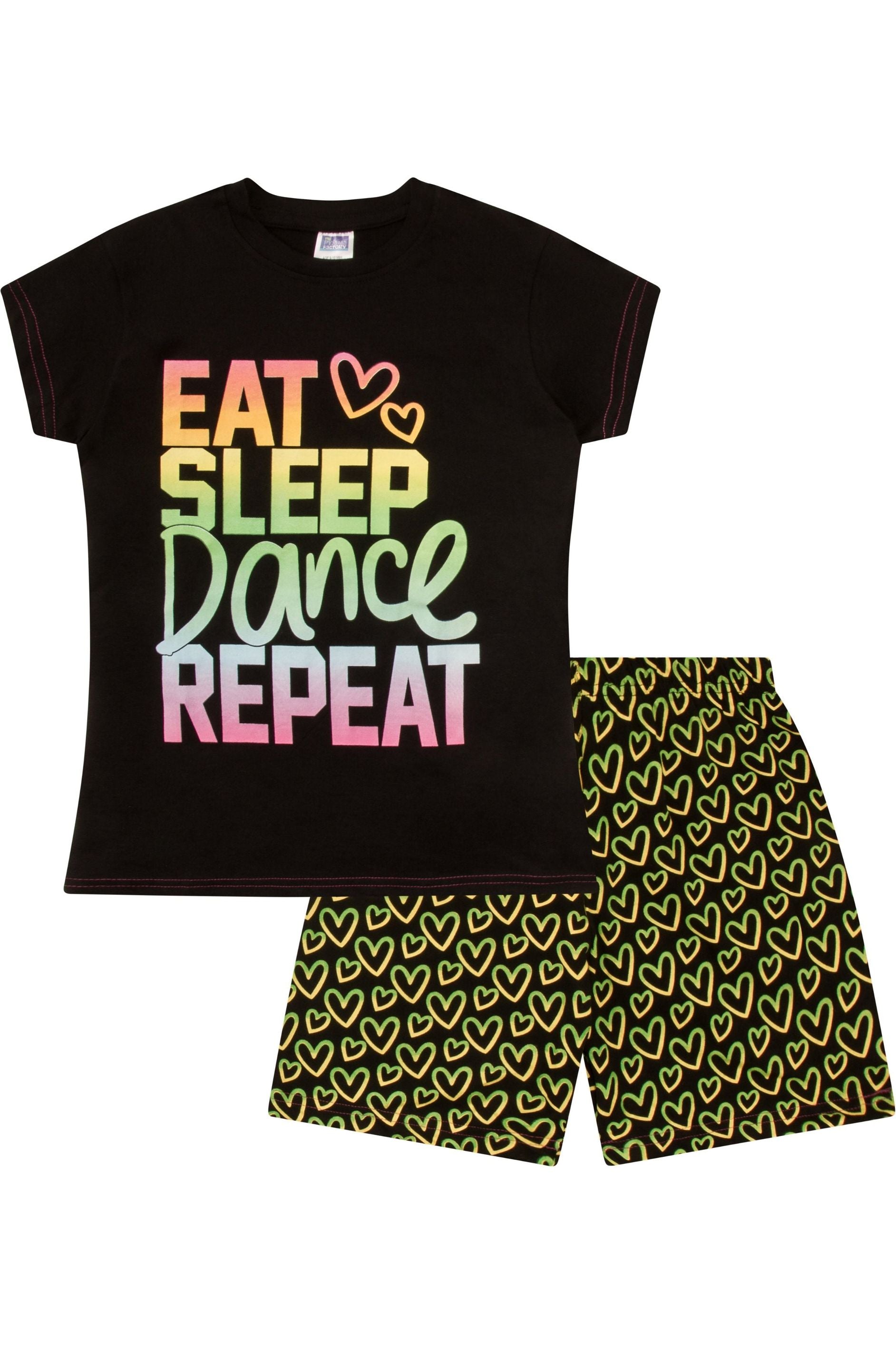 Girls Eat Sleep Dance Short Pyjamas - Pyjamas.com