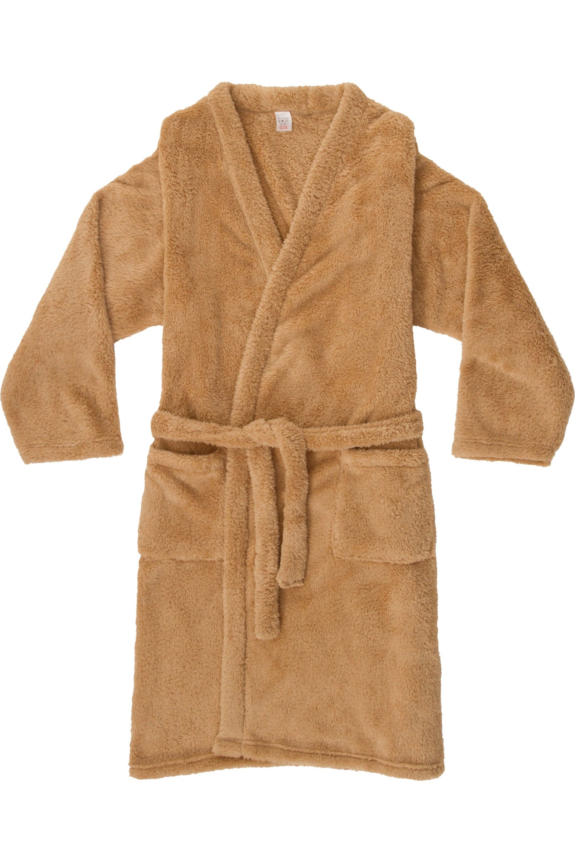 Mens Beige Fleeced Dressing Gown Mens Beige Fleeced Dressing Gown