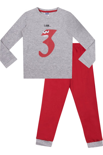 "I am 3" Birthday Long Pyjamas - Pyjamas.com