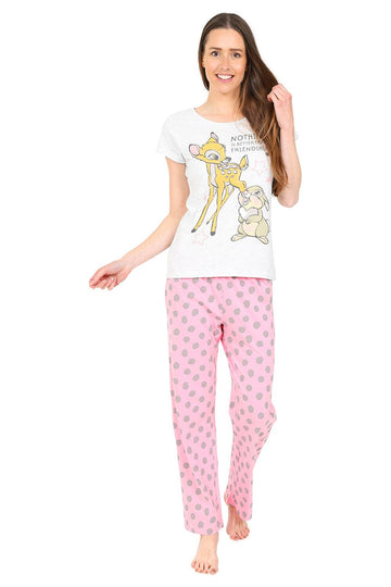 Women's Disney Bambi and Thumper 'Nothing is Better Then Friendship' Long Pyjama Set