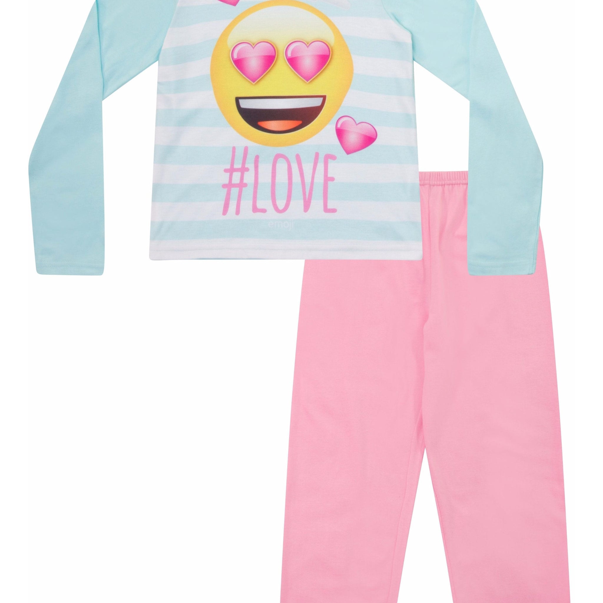Girls #Love Emoji Long Pyjamas - Pyjamas.com