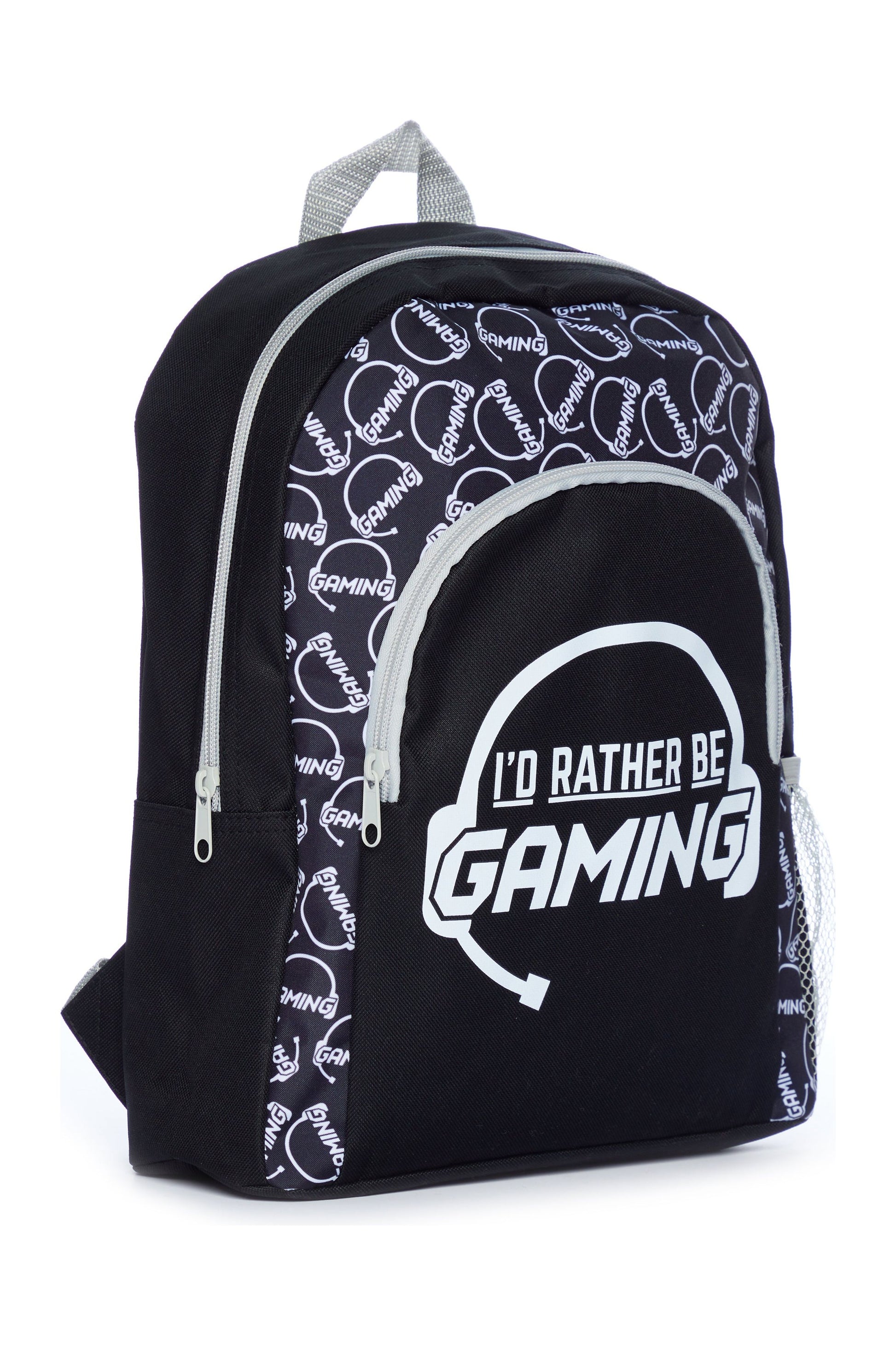 I'd Rather Be Gaming Backpack – Kids & Boys Gamer School Bag, Black, Medium Size