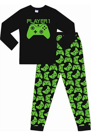 Player 1 Green Gaming Controller Long Pyjamas