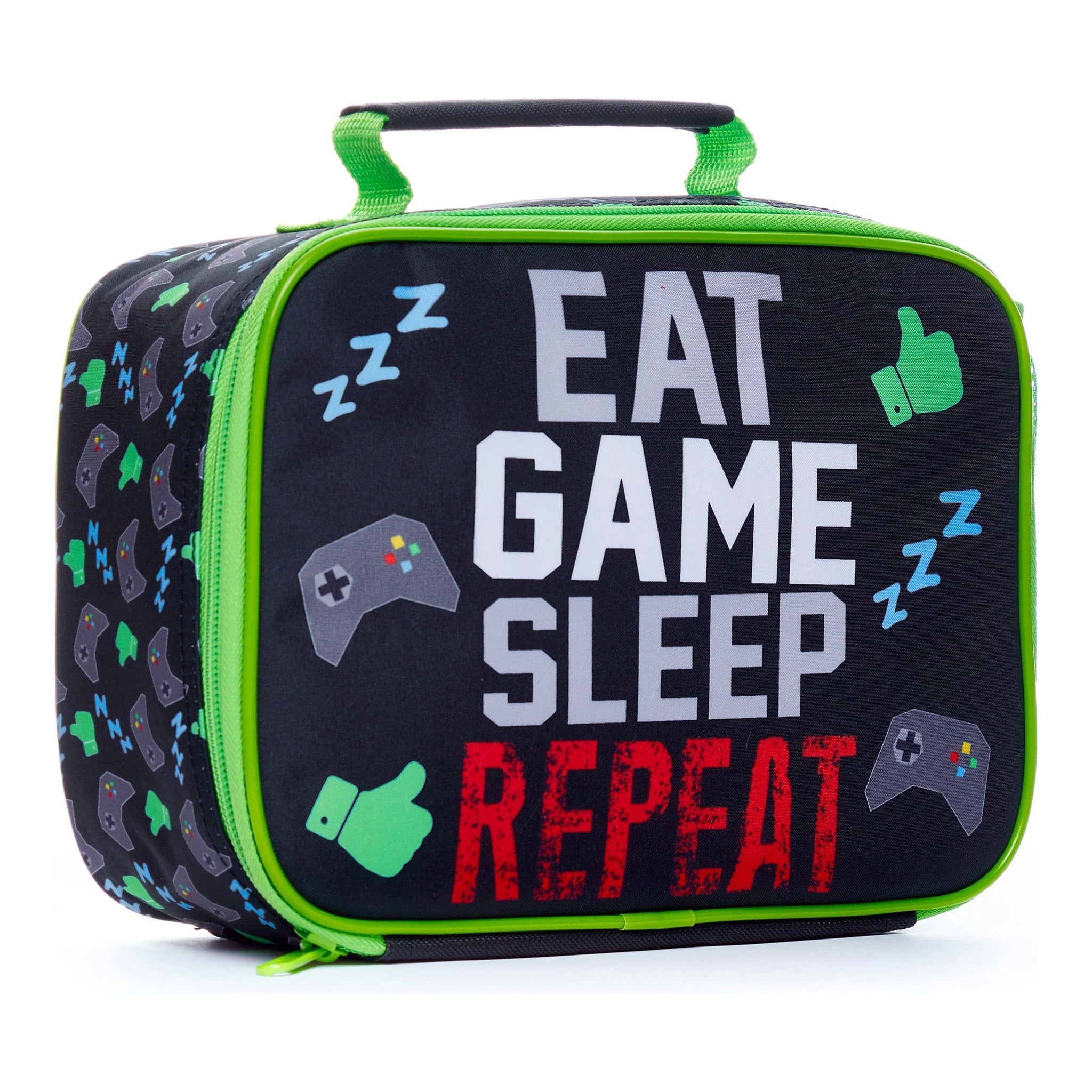 Eat Game Sleep Lunch Bag, Kids Boys Gamer Lunchbox school bag