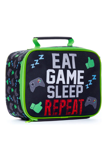 Eat Game Sleep Lunch Bag, Kids Boys Gamer Lunchbox school bag