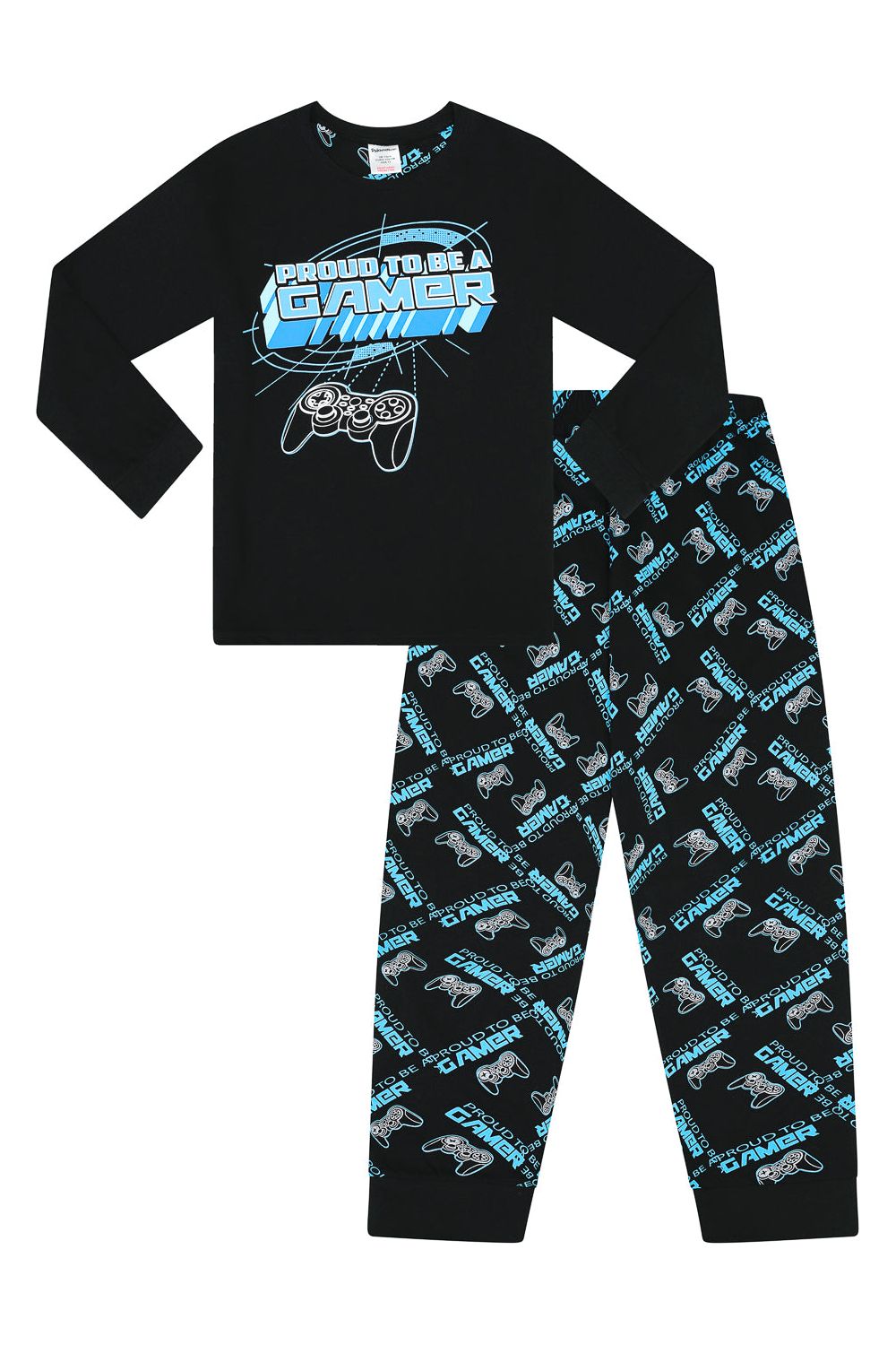 Boys Proud To Be A Gamer Controller Long Pyjamas - Pyjamas.com