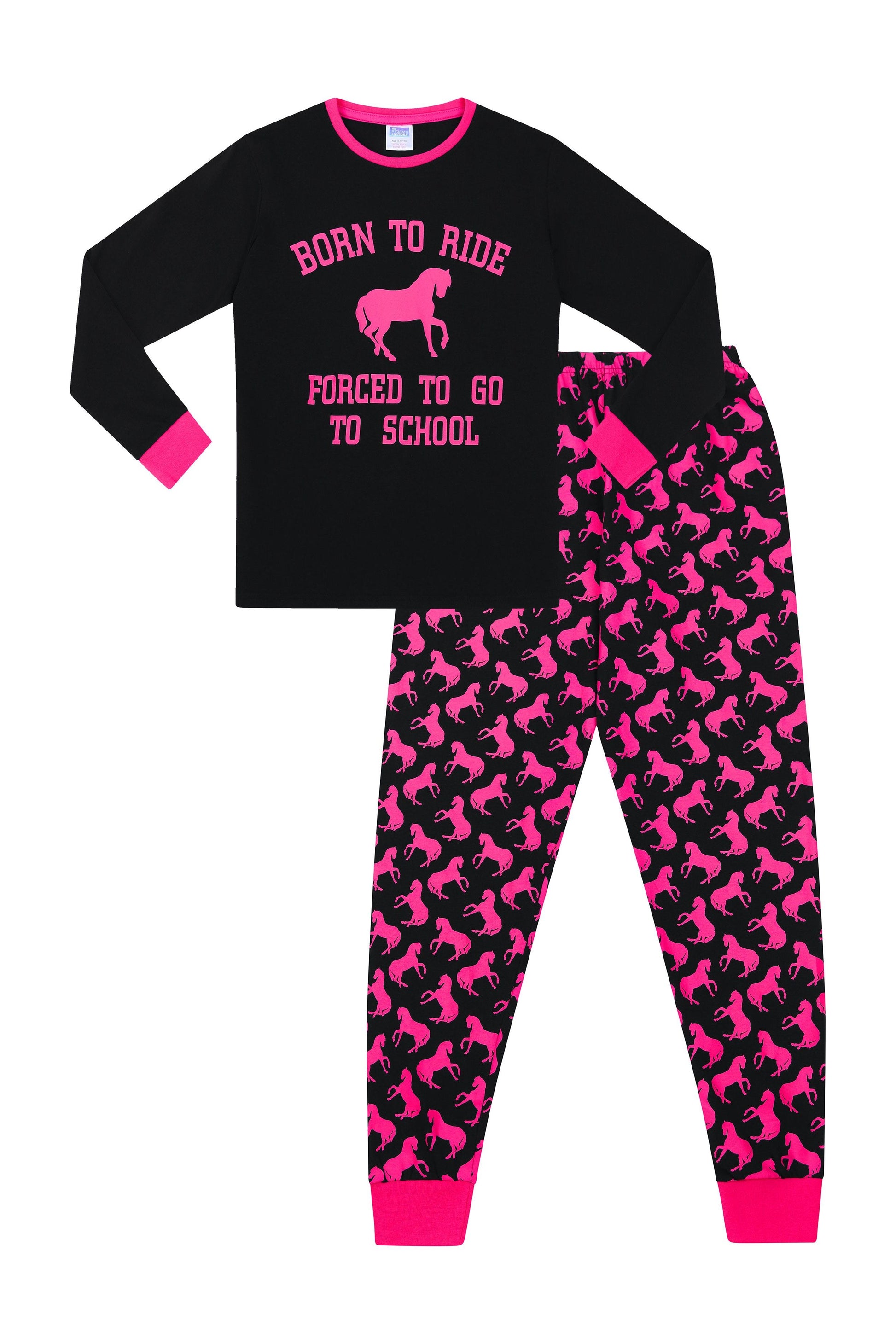 Girls 'Born to ride' Long Pyjamas - Pyjamas.com