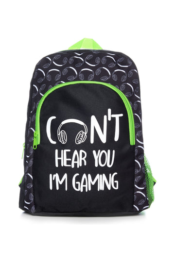 Can't Hear You I'm Gaming School Bag, Kids Boys Gamer Backpack
