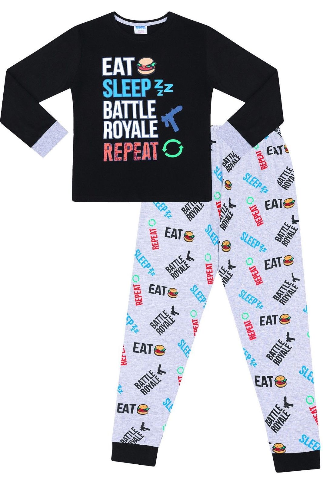 Eat Sleep Battle Royale Repeat Long Pyjamas - Pyjamas.com