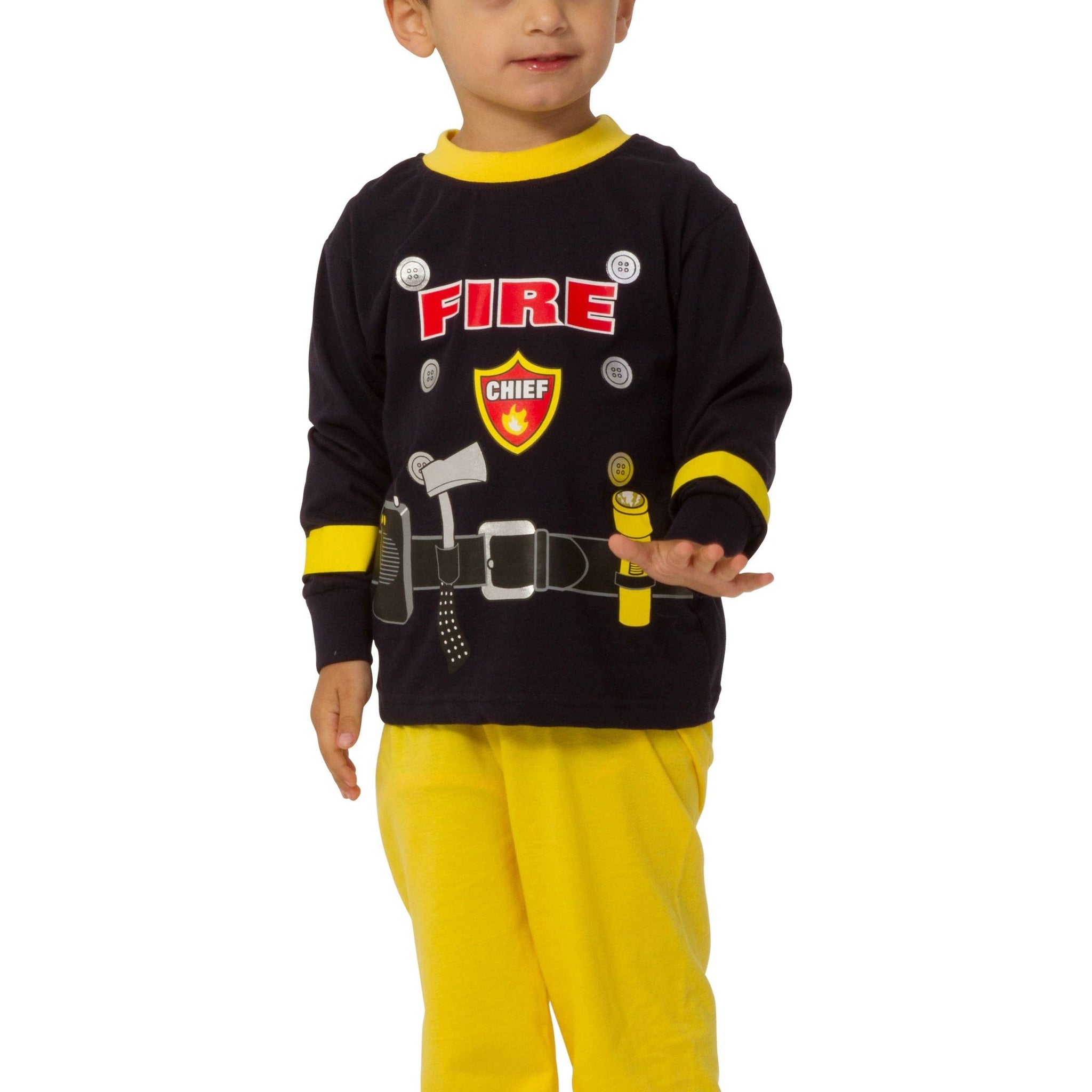 Boys Fireman Chief Long Pyjamas - Pyjamas.com
