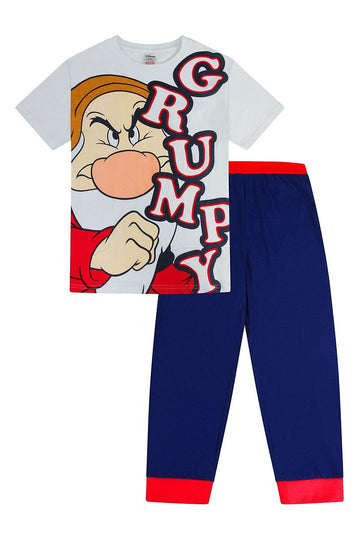 Disney Snow White Mens Grumpy Long Cotton Pyjamas - Pyjamas.com