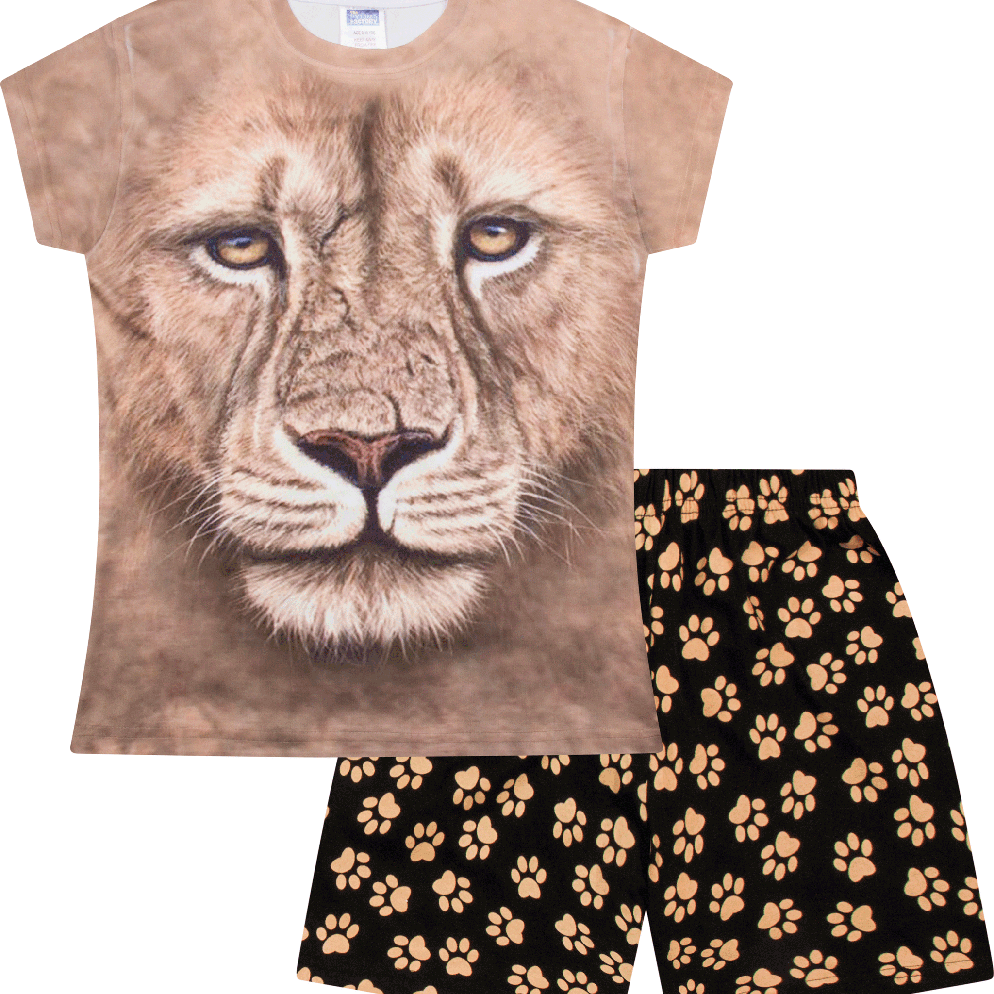 Lion Paw Print  3D Short Pyjamas - Pyjamas.com