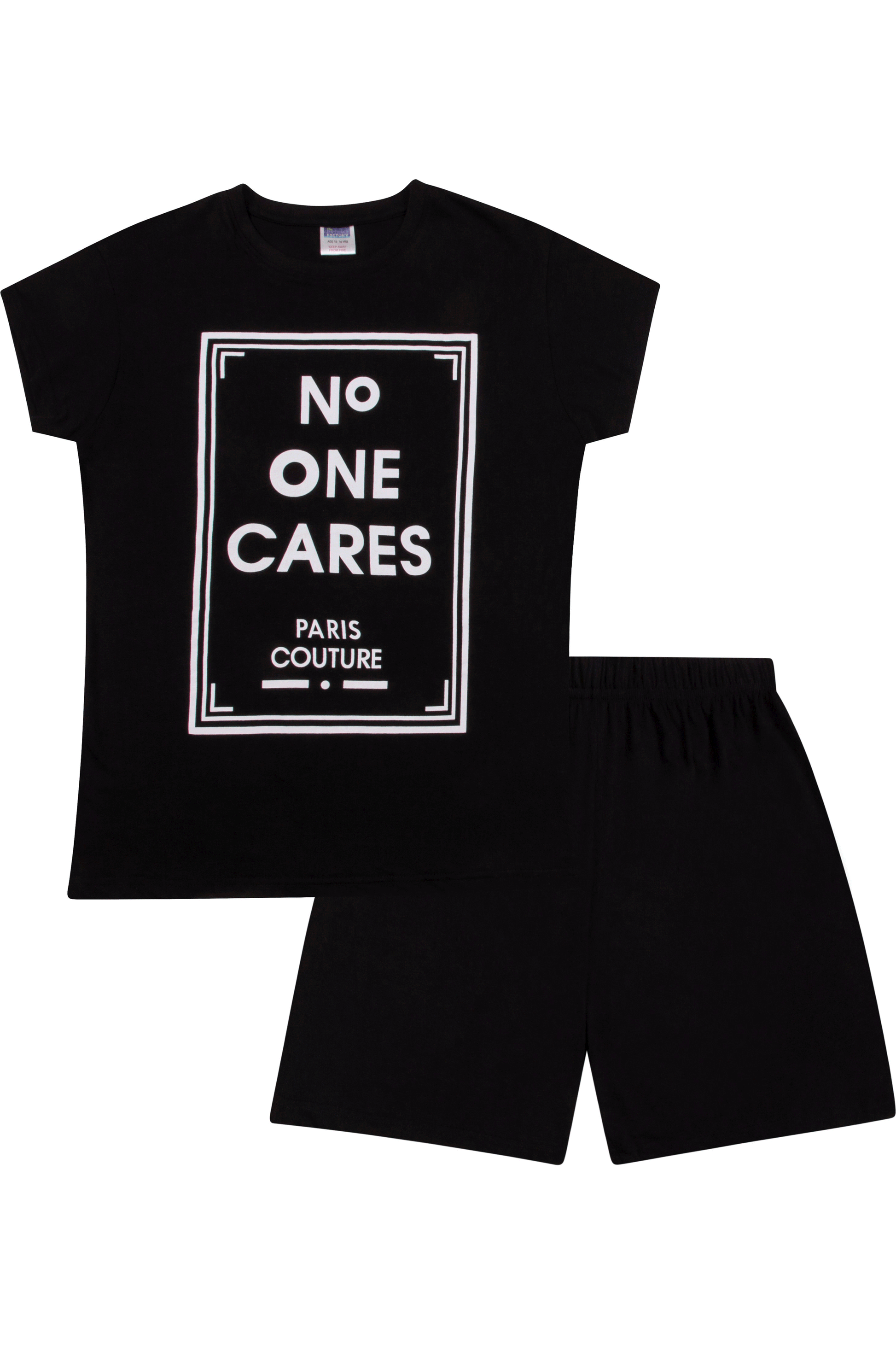 Girls No One Cares Short Pyjamas - Pyjamas.com