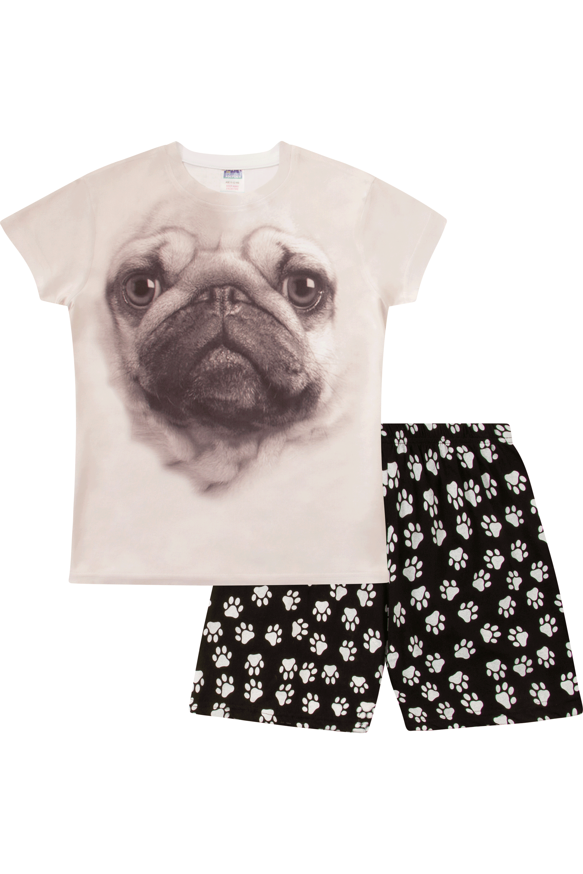 3D Pug Short Pyjamas - Pyjamas.com