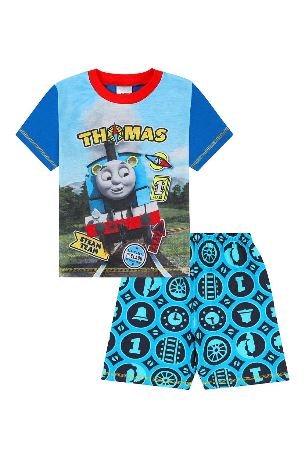 Boys Thomas The Tank Engine Short Blue Pyjamas - Pyjamas.com